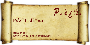 Pál Éva névjegykártya
